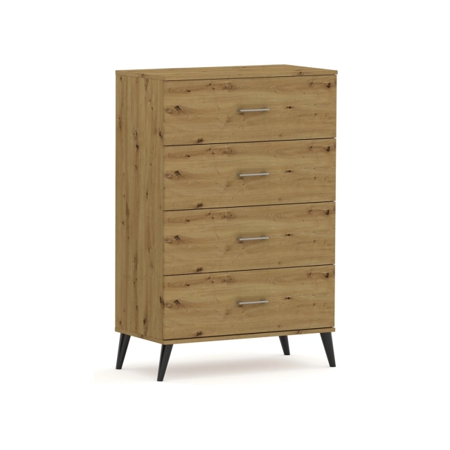 Komoda POLA 4N Dąb Artisan - 4 szerokości 50 - 80 cm skandynawski styl